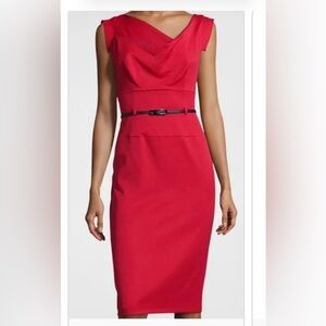 Black halo Jackie o Elegant Red Sleeveless Dress